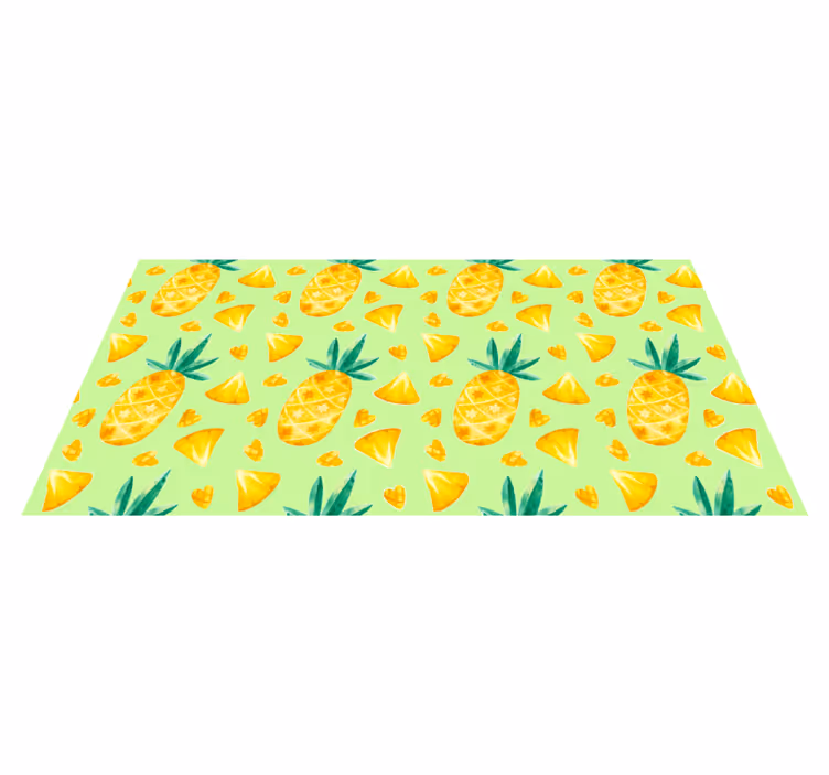 Tapis vinyle cuisine motif vert ananas - TenStickers