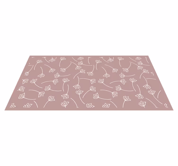 Tapis vinyle nature motif floral doux - TenStickers