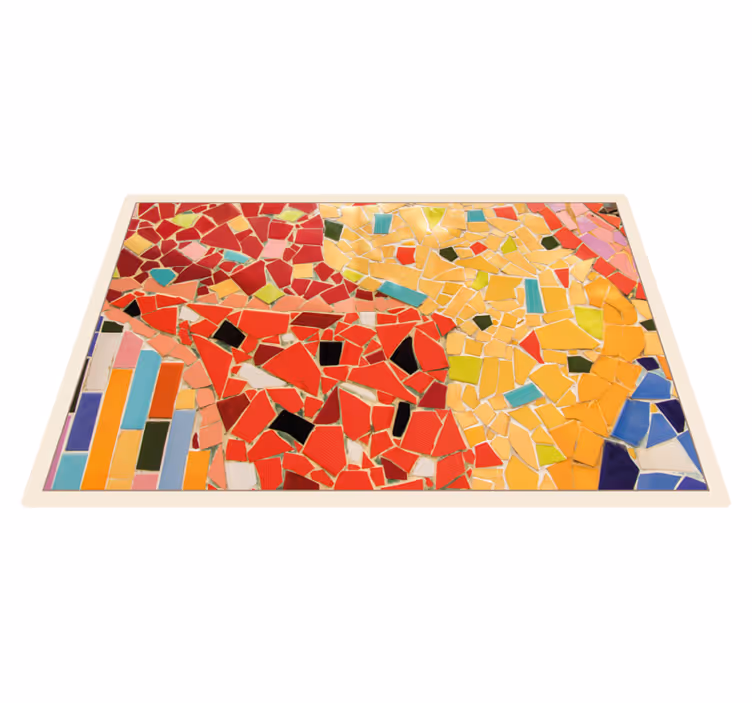 Tapis vinyle carreaux Détail céramique colorée - TenStickers