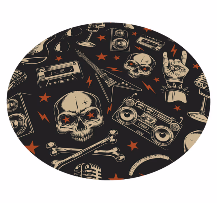 Tapis vinyle ado style de musique rock - TenStickers
