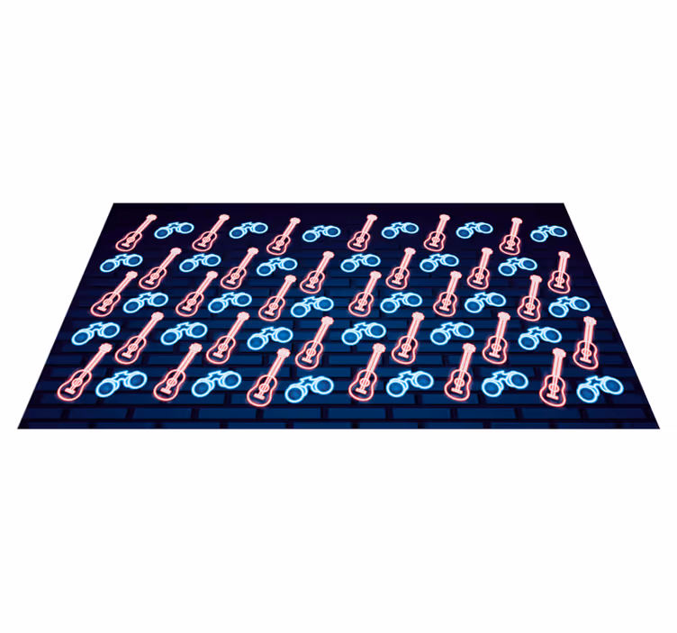 Tapis vinyle ado motifs inspirés de la musique - TenStickers