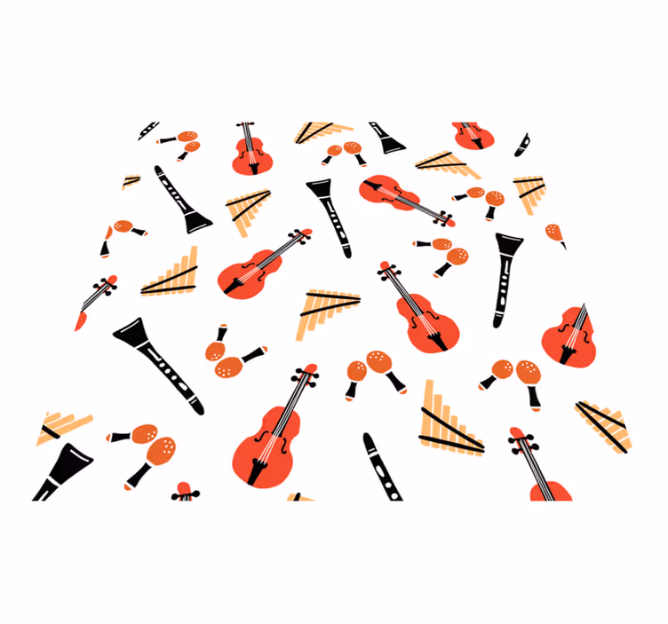 Tapis vinyle autres tapis motifs instruments de musique - TenStickers