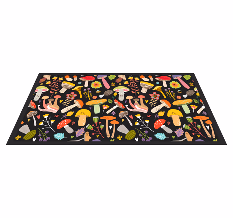 Tapis vinyle salon Modèle de champignons d'automne - TenStickers