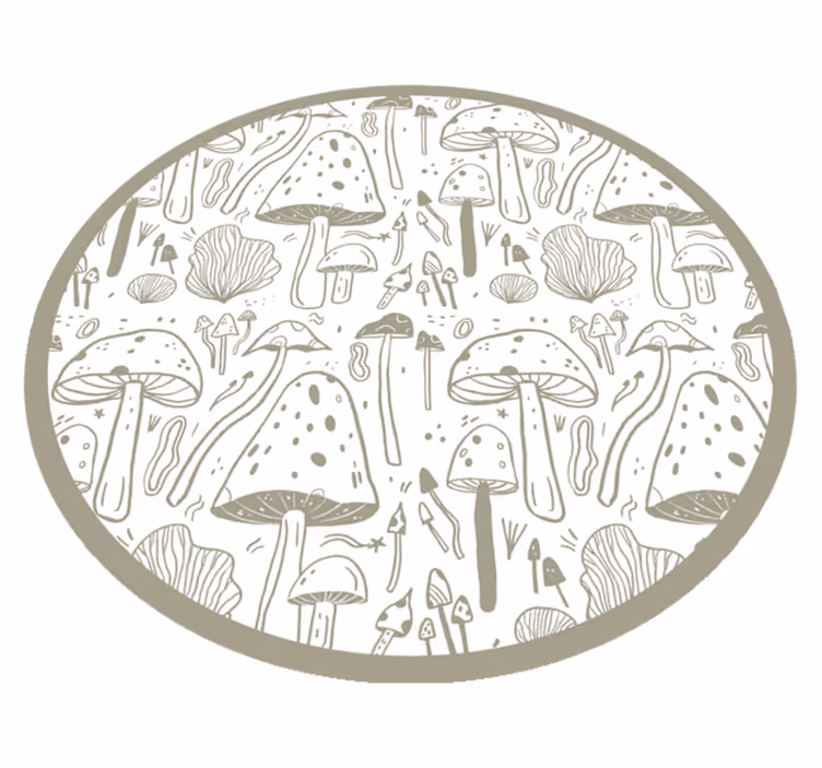 Tapis vinyle nature motif fongique - TenStickers