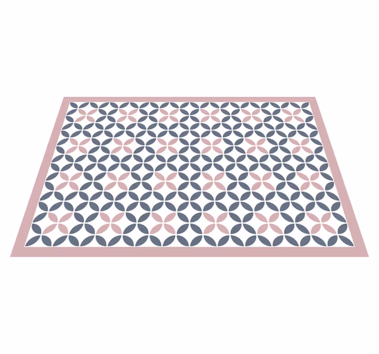 Tapis vinyle carreaux Cercles couleurs pastel - TenStickers