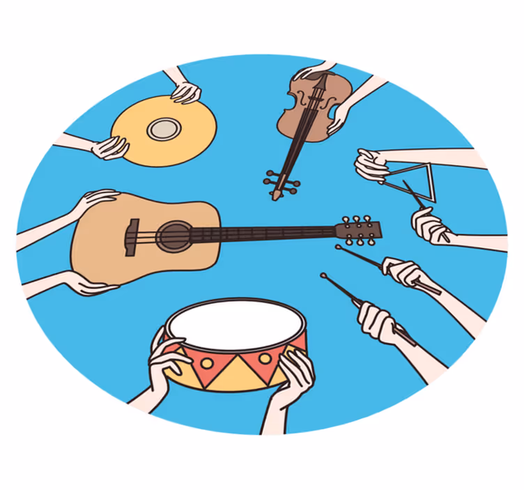 Tapis vinyle autres tapis motif de mains musicales - TenStickers