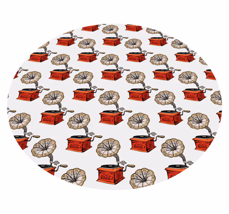 Tapis vinyle texture boîtes à musique rétro - TenStickers