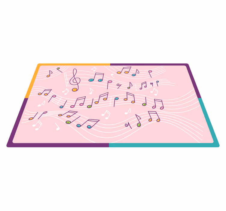 Tapis vinyle ado flux de notes mélodiques - TenStickers