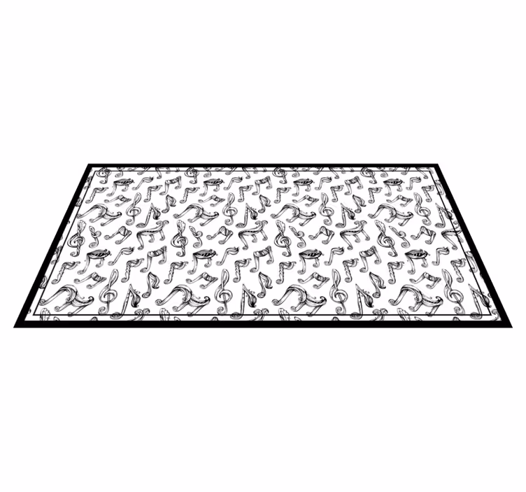 Tapis vinyle ado conception de notes de musique - TenStickers