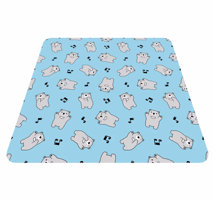 Tapis vinyle chambre bébé adorables figurines d'ours - TenStickers