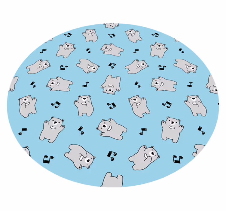 Tapis vinyle chambre bébé personnages d'ours joyeux - TenStickers
