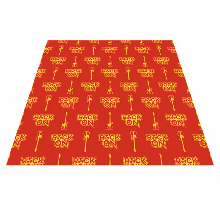 Tapis vinyle ado motif roche rouge - TenStickers