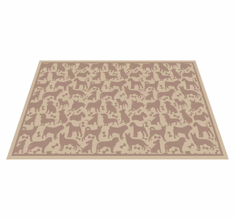 Tapis vinyle animal motif de silhouettes de chien - TenStickers