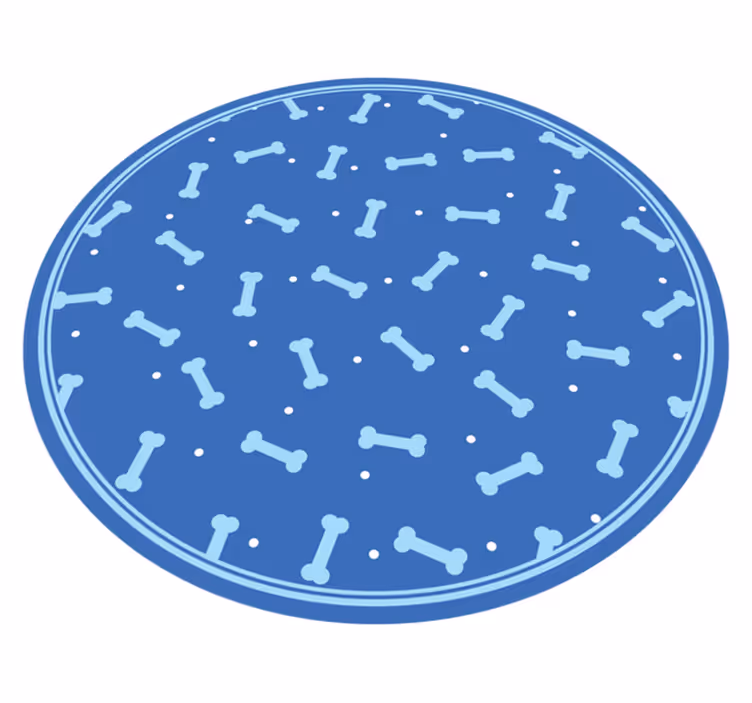 Tapis vinyle rond jeu de motifs osseux - TenStickers
