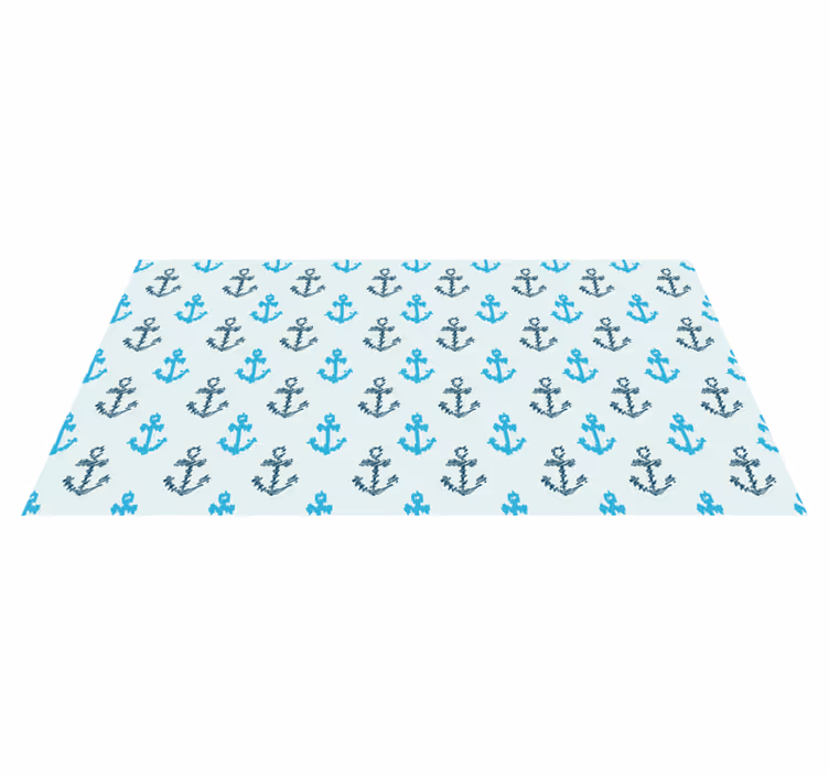 Tapis vinyle salle de bain motif d'ancrage - TenStickers