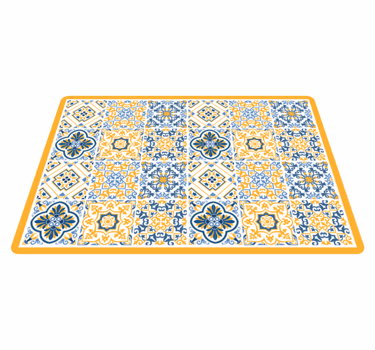 Tapis vinyle carreaux vinyle de tuiles colorées du sud - TenStickers