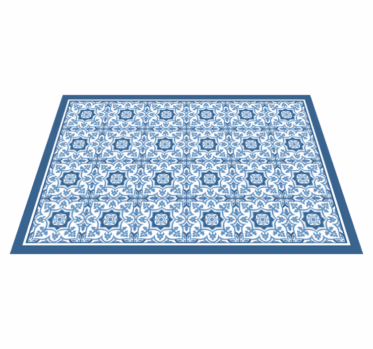 Tapis vinyle carreaux bleus portugais - TenStickers