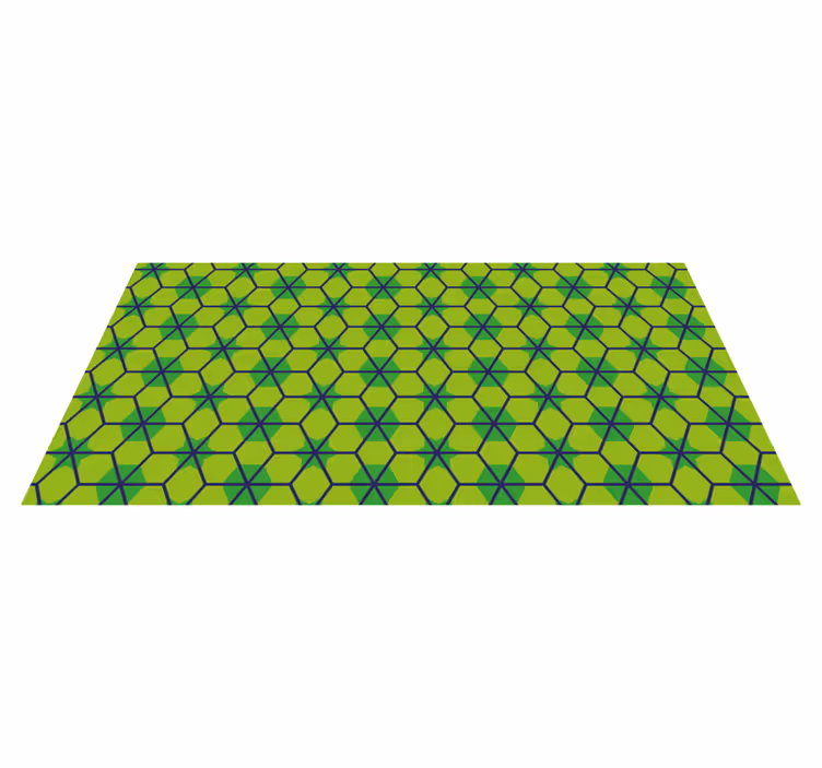 Tapis vinyle style tropical bleu et vert - TenStickers
