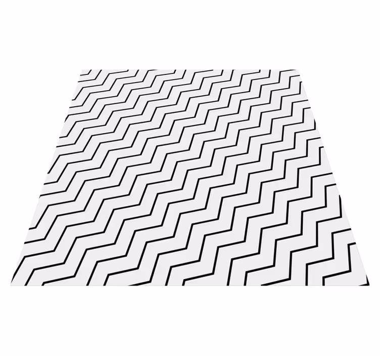 Tapis vinyle géométrique motif zigzag tendance - TenStickers
