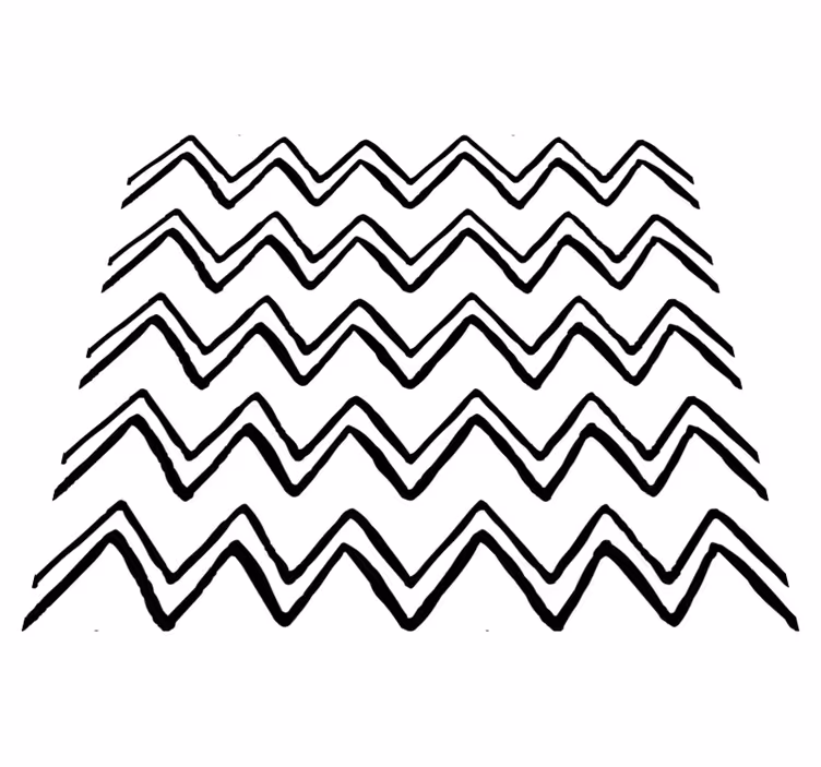 Tapis vinyle rayures motif en zigzag - TenStickers