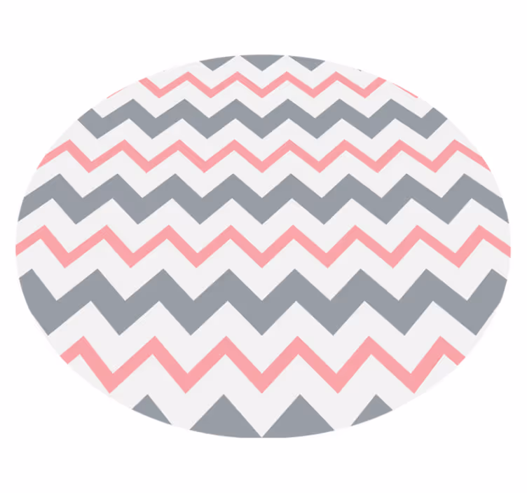Tapis vinyle nordique chevrons gris et rose - TenStickers