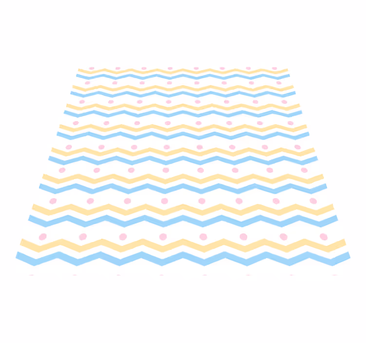 Tapis vinyle pour enfants motif à chevrons coloré - TenStickers