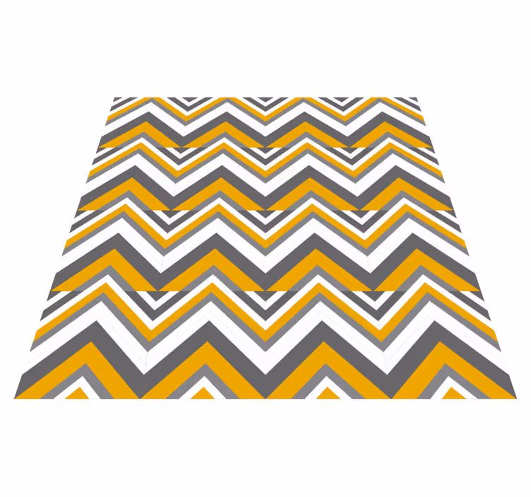 Tapis vinyle géométrique motif à rayures en chevrons - TenStickers
