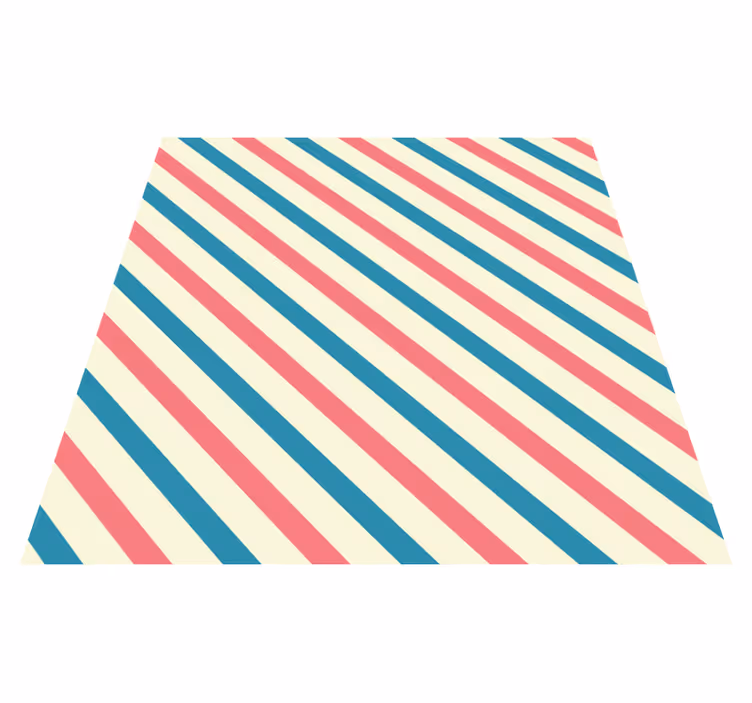 Tapis vinyle rayures couleurs abstraites diagonales - TenStickers