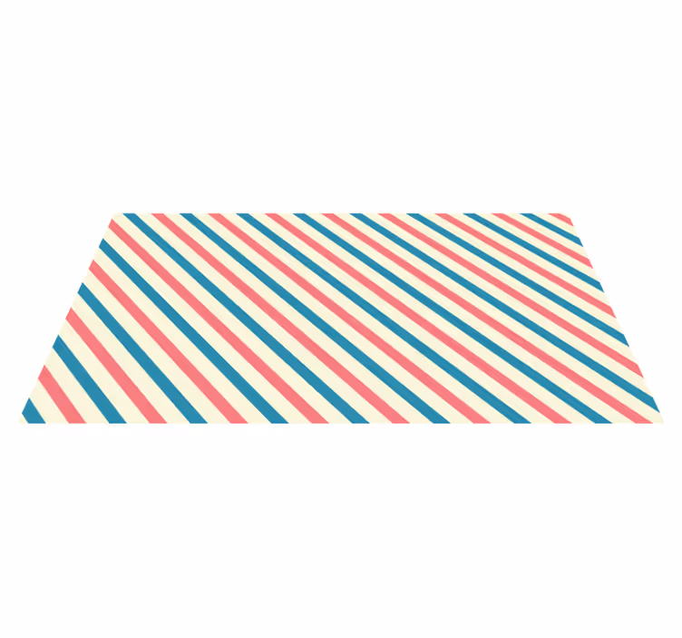 Tapis vinyle rayures lignes obliques vibrantes - TenStickers
