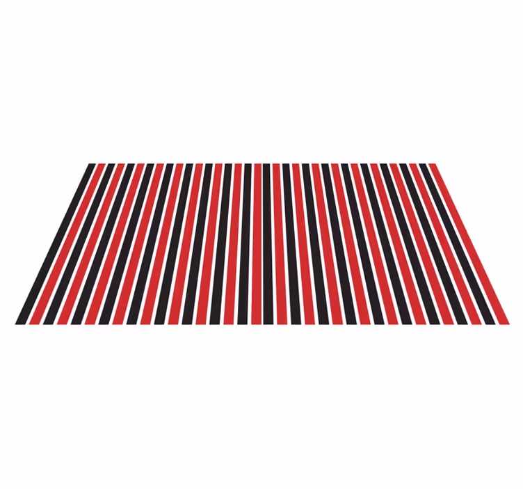 Tapis vinyle rayures motif rouge et noir - TenStickers