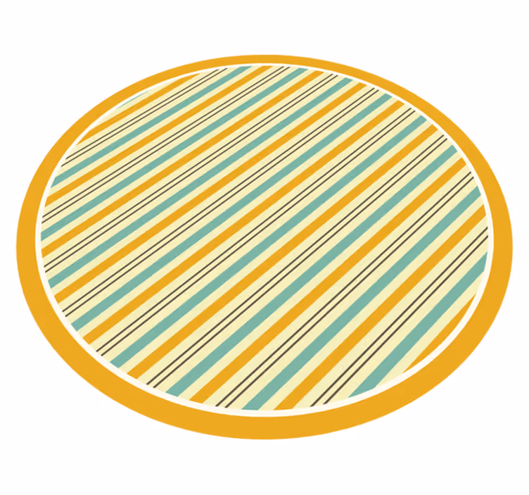 Tapis vinyle rayures teintes jaunes circulaires - TenStickers