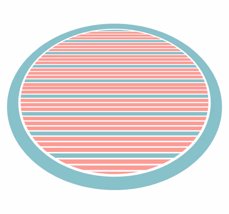 Tapis vinyle rond ensemble à rayures douces - TenStickers