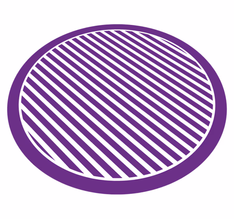 Tapis vinyle rayures cercles dégradés violets - TenStickers