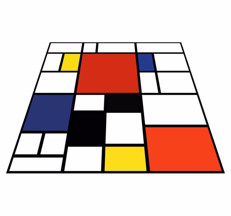 Tapis vinyle design moderne élément géométrique vibrant - TenStickers
