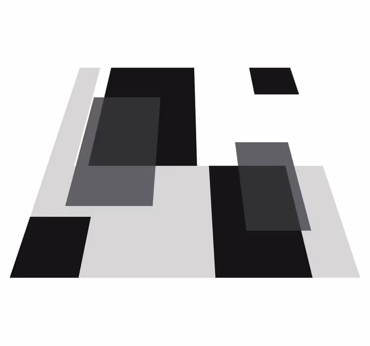 Tapis vinyle design moderne agencement carré abstrait - TenStickers