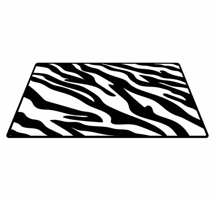 Tapis vinyle animal rayures monochromes - TenStickers