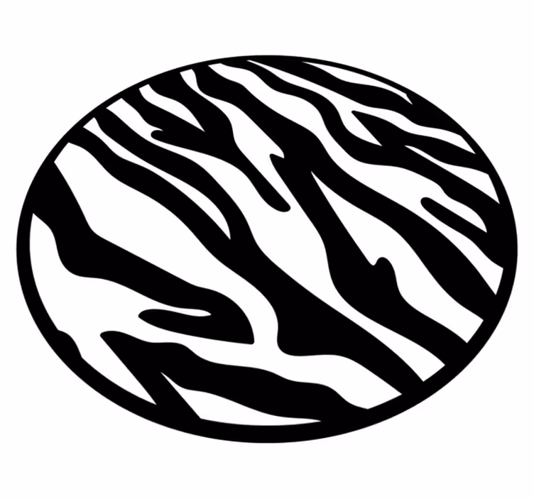 Tapis vinyle rond Fond d'impression zèbre classique - TenStickers