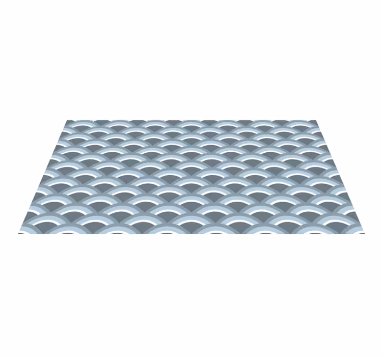 Tapis vinyle géométrique motif de vagues relaxant - TenStickers