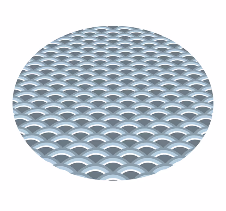 Tapis vinyle géométrique motif de vague - TenStickers
