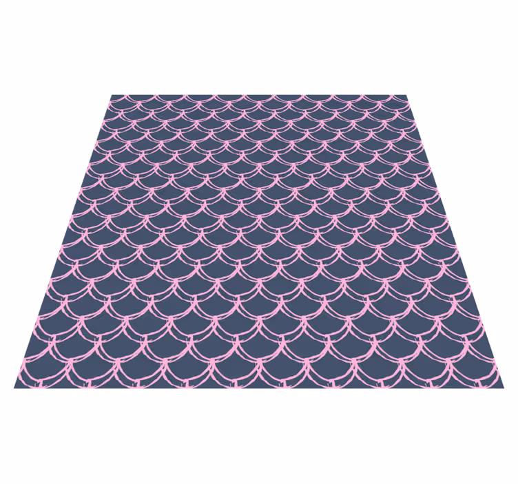 Tapis vinyle salle de bain lignes en coquillage rose - TenStickers