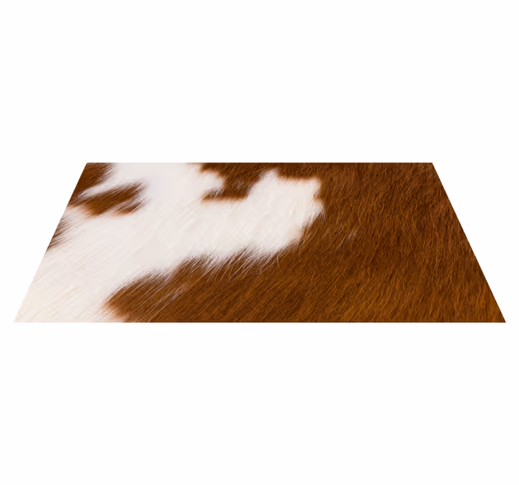 Tapis vinyle rectangulaire Texture de fourrure de vache blanche b - TenStickers