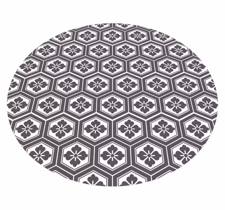 Tapis vinyle rond Modèle traditionnel japonais - TenStickers