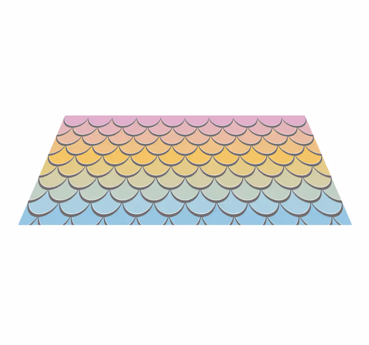 Tapis vinyle textures motif d'écailles colorées - TenStickers