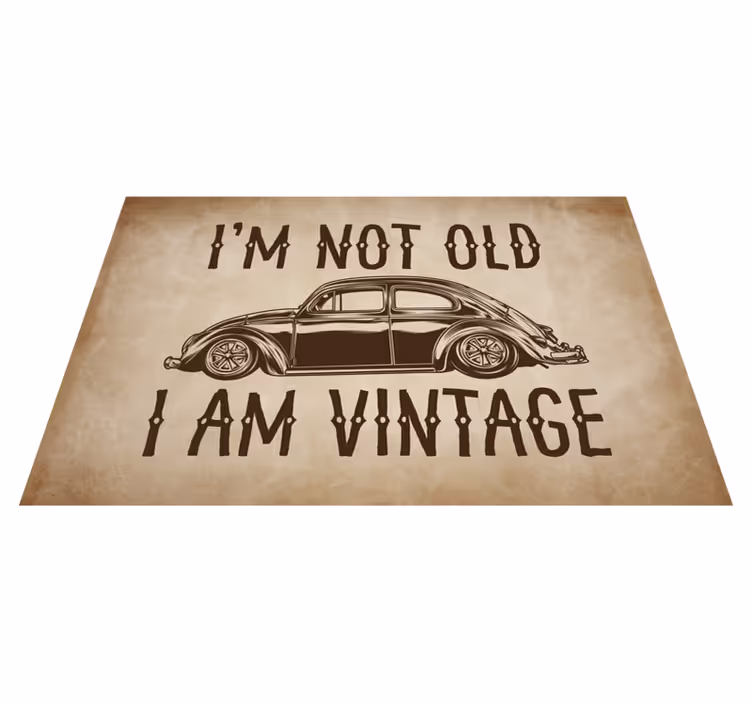 Tapis vinyle vintage je ne suis pas vieux - TenStickers