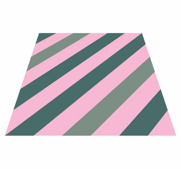 Tapis vinyle rayures lignes grises et roses - TenStickers