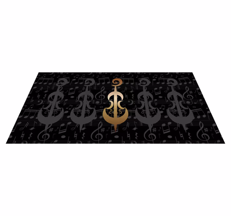Tapis vinyle événements modèles de notes de musique - TenStickers