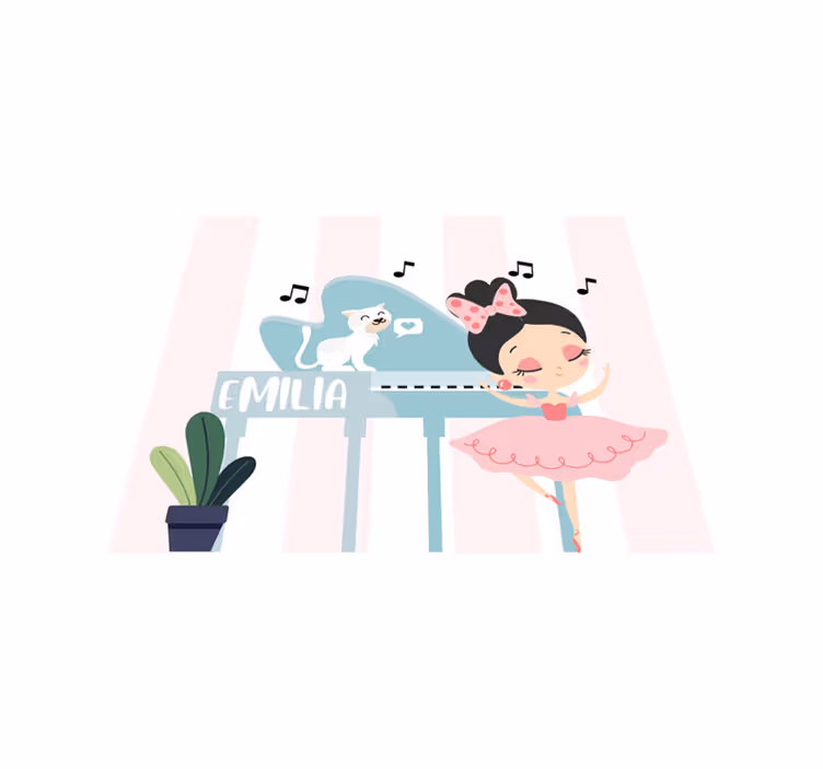 Tapis vinyle personnalisé scène de danse de ballet - TenStickers