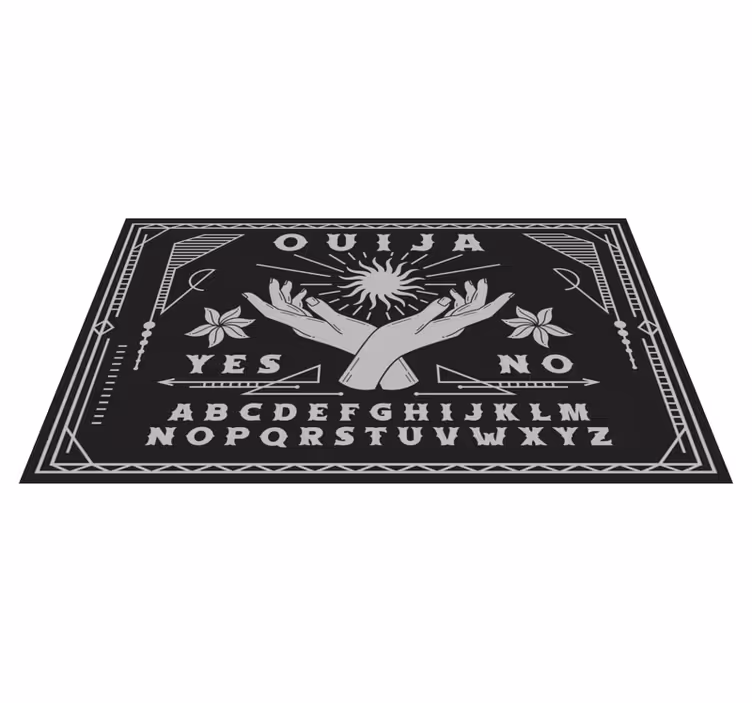 Tapis vinyle carte du monde conception des mains ouija - TenStickers