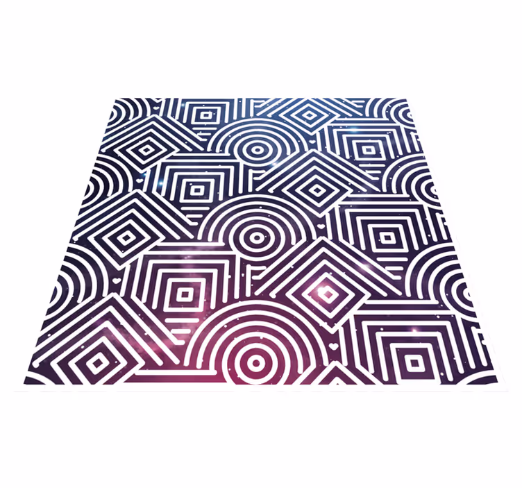 Tapis vinyle Cercles multicolores cosmos - TenStickers