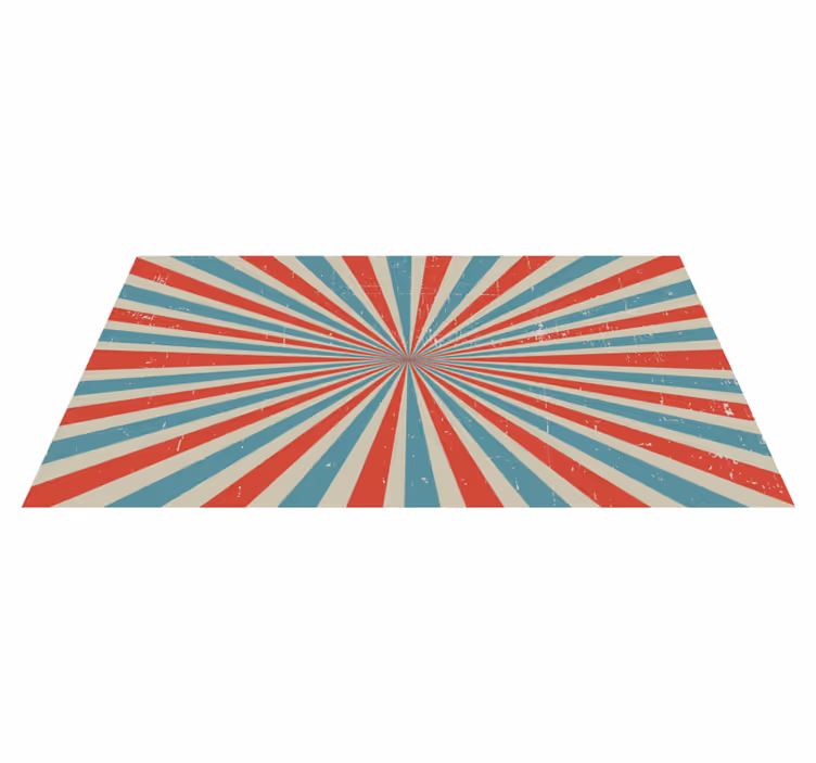Tapis vinyle géométrique explosion d'étoiles radieuses - TenStickers